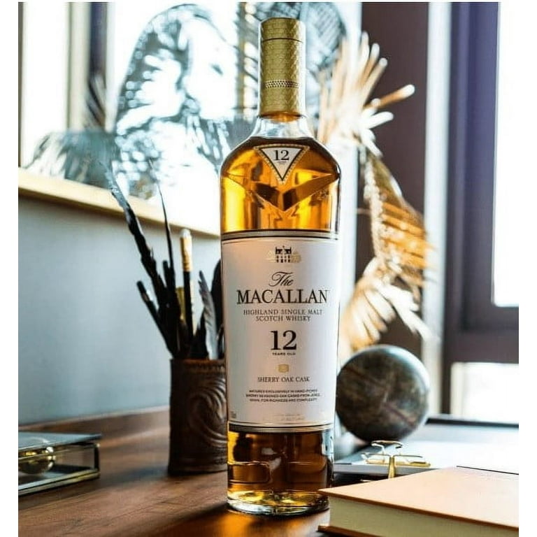 Macallan, Sherry Oak, 12 Year Old Scotch, 750 ml Single Macallan, Sherry Oak, 12 Year Old Scotch, 750 ml Single