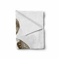 thumbnail image 2 of Loon Soft Flannel Fleece Throw Blanket, Antique Looking Drawing Illustration of a Northern Loon Animalistic, Cozy Plush for Indoor and Outdoor Use, 50" x 60", Dark Cocoa and White, by Ambesonne, 2 of 6