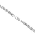 thumbnail image 4 of 14K White Gold Rope Chain Necklace for Men and Women â€“ Measures 5mm Thickness x 26 Inches Length, 4 of 7