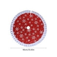 thumbnail image 3 of EWASWON Christmas 36 Inch Christmas Tree Skirt, Multicolor Polyester, Washable Reusable, with Snowman Snowflakes, Festive Decor for Home Office Party, 3 of 6
