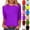 Purple#2, variant on pstuiky 3/4 Sleeve Shirts for Women Solid Color Crew Neck Plus Size Tops Basic Tees Pullover Shirts Womens Tops Dressy Casual Going out Tops