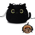 thumbnail image 1 of Bolsa de maquillaje Cantustime Funny Cat de gran capacidad, color negro, 1 of 7