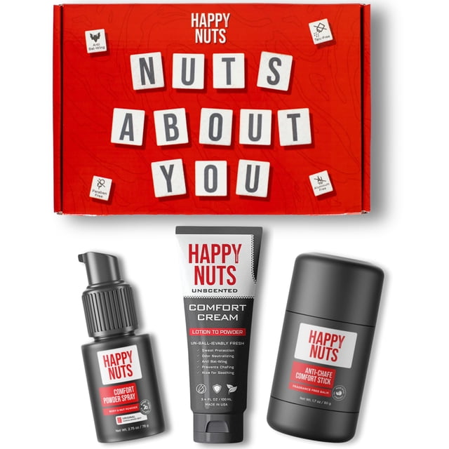 Set de regalo HAPPY NUTS Nuts About You, desodorante antirozaduras para hombre