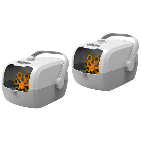 Toyandona Assorted Color Bubble Machine 2Pcs Easy to Use Portable for Indoor Outdoor Birthday Party Decor