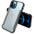 thumbnail image 4 of For Iphone 12 Iphone 12 Pro Open Camera Hole Aluminium Alloy Transparent Pc Tpu Slick Hybrid - Black, 4 of 4