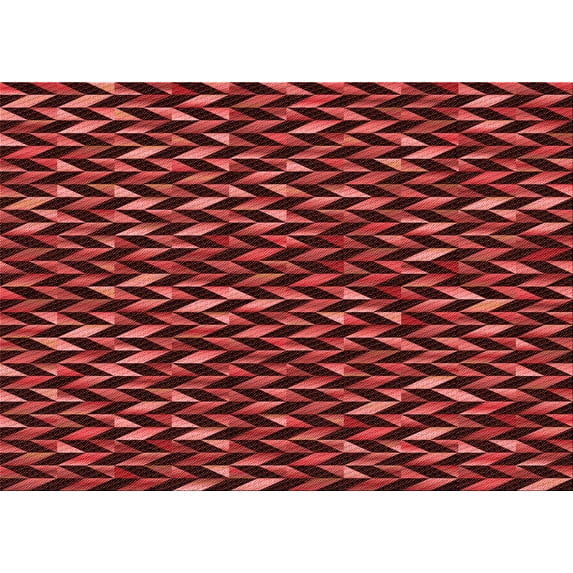 Ahgly Company Indoor Rectangle Patterned Grapefruit Red Area Rugs, 4' x 6'
