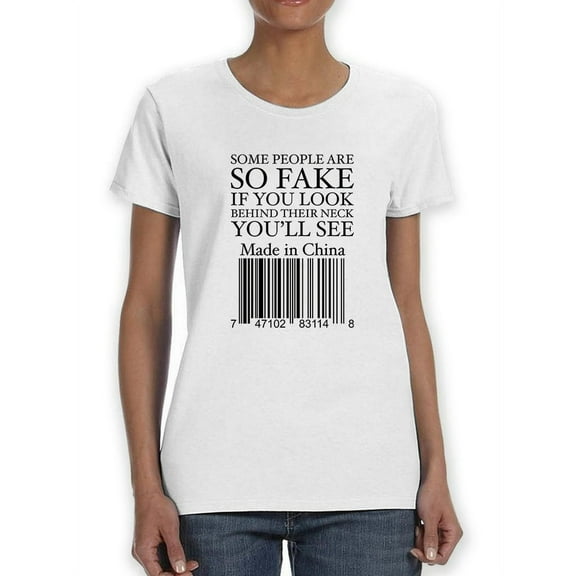 Fake People Quote Women T-Shirt, Female Small