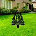thumbnail image 4 of Handmadetneonsign Horseshoe Memorial Metal With Stake, Horseshoe Metal Name Sign Stake, Rodeo Metal Stake Decor 47478, 4 of 5