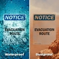 thumbnail image 6 of (2 Pack) Evacuation Route OSHA Notice Sign 10 Inch X 14 Inch Plastic Sign, Weather Resistant, UV Protected for Workplace, Business, and Construction Site, Made in the USA, 6 of 8