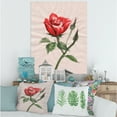 thumbnail image 2 of Designart ' Ancient Red Rose Flower II ' Traditional Canvas Wall Art Print, 2 of 4