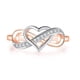 thumbnail image 2 of Anillos De Amor infinito para parejas, joyería de doble Color para mujer, regalo de compromiso de boda delicado, joyería de moda DZR029, 2 of 4