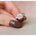 thumbnail image 2 of SOLITAIRE JEWELS 3.00CT Princess & Tapered Baguette Cut Three Stone Moissanite Engagement Ring Solid 18k White Gold, 18k White Gold Solitaire Ring, 2 of 6