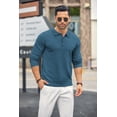 thumbnail image 5 of COOFANDY Men's Polo Shirt Slim Fit Long Sleeve Button Down Collar Soft Touch Knit Fabric, 5 of 17