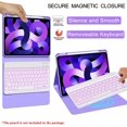 thumbnail image 6 of iPad Keyboard Case for Pro 2022 11-inch(4th Gen),Air 5th 4th Gen 2022/2020, iPad Pro 11 1st/2nd/3rd Gen 2018/2020/2021, 10.9 inch with Backlit Detachable Keyboard,Smart Folio (Purple), 6 of 10