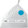 thumbnail image 3 of 200 Count, Genuine Custom Fit Liners, Drawstring Trash Bags, 30 Liter / 8 Gallon, White, 3 of 5