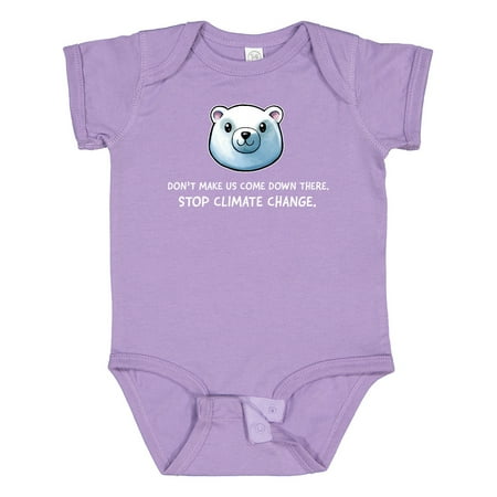 

Inktastic Don t Make Us Come Down There Stop Climate Change Polar Bear Gift Baby Boy or Baby Girl Bodysuit