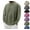 16# Army Green, variant on Men's Long Sleeve Shirts Vintage Oversized Distressed Washed T-Shirt Crewneck Cotton Tees Pullover Tops Purple M