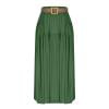 thumbnail image 7 of Gamivast Womens Maxi Skirt Linen Elastic High Waist Belted Long Skirt Solid Color Pockets Casual Skirt A-Line Flowy Summer Beach Vacation Daily Wear, 7 of 7