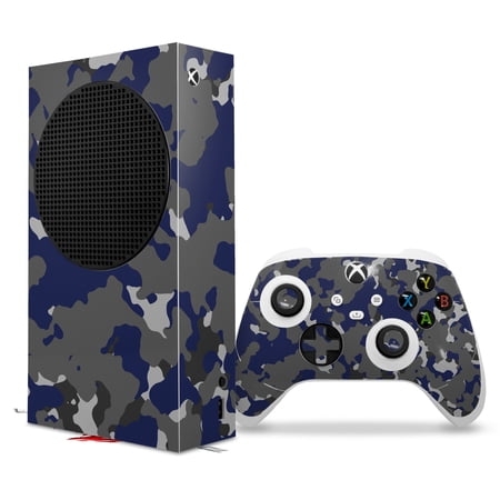 WraptorSkinz Skin Wrap compatible with the 2020 XBOX Series S Console and Controller WraptorCamo Old School Camouflage Camo Blue Navy (XBOX NOT INCLUDED)