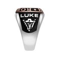 thumbnail image 3 of Order Now for 2025 Graduation, Freestyle Men's Platinum and 14K Rose Gold over Sterling Double Row Class Ring, Personalized, High School or College Graduation, 3 of 8