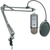 Blue Yeti USB Microphone for Vocals, Instruments (Silver) with Blucoil Boom Arm, Pop Filter