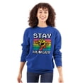 thumbnail image 3 of PACMAN Stay Hungry Funny Food Gamer Unisex Plus Size Sweatshirt Brisco Brands 3X, 3 of 6