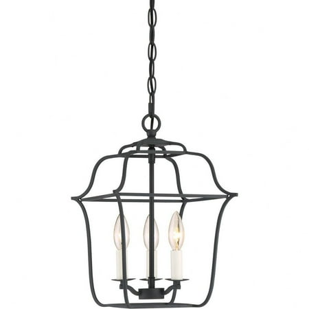 

Quoizel GLY5203BA Gallery 10 3 Light Foyer Chandelier in Royal Ebony