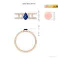 thumbnail image 4 of Angara Natural 0.4 Ct. Blue Sapphire with Diamond Classic Ring in 14K Rose Gold for Women (Ring Size: 3), 4 of 9