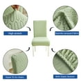 thumbnail image 2 of Jacquard Chair Covers,Dining Parsons Chair Slipcovers Universal Non-slip Removable Washable Anti-Dust Super Fit Stretch Chair Protector for Hotel Kitchen Banquet Decor-2-green, 2 of 7
