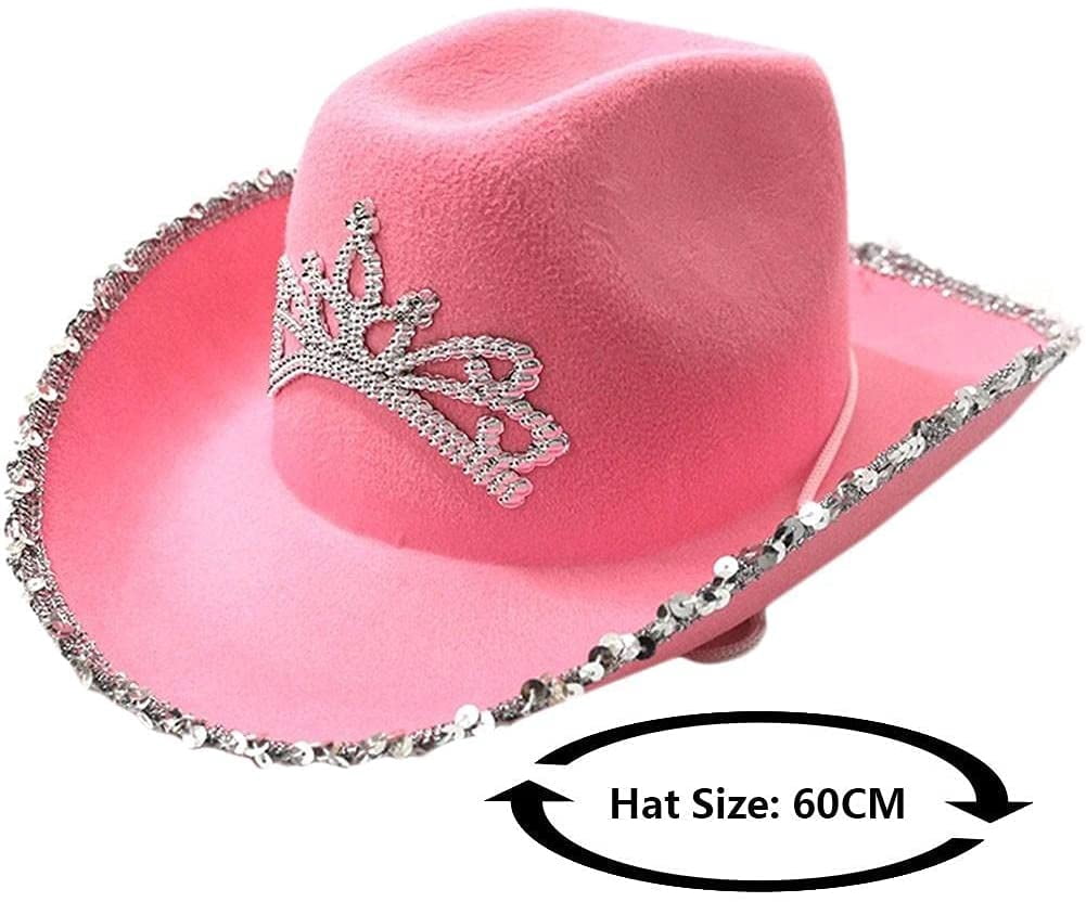 Blinking Tiara Cowgirl Hat Cowboy Cap 