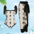 thumbnail image 1 of 2 piezas de traje de baño de playa para mujer con cordones y vestido para deportes acuáticos (L negro) Sywqhk Para Estrenar, 1 of 4
