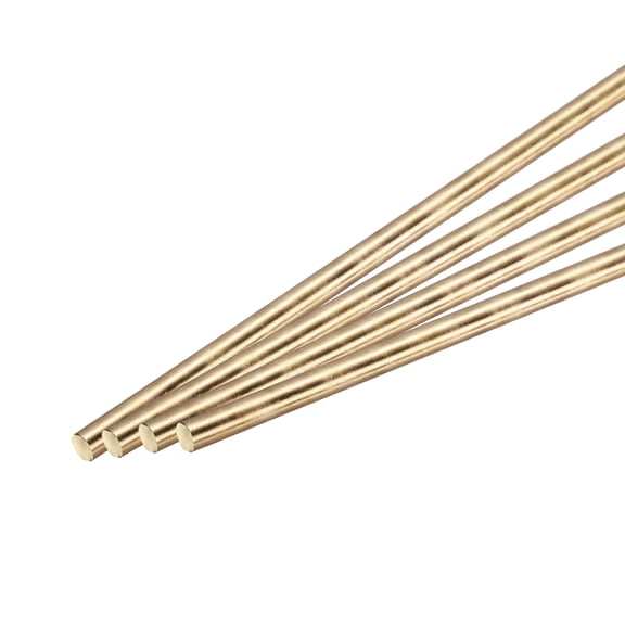 4mm x 500mm Brass Round Rod, Metal Solid Shaft Rods Lathe Bar 4pcs
