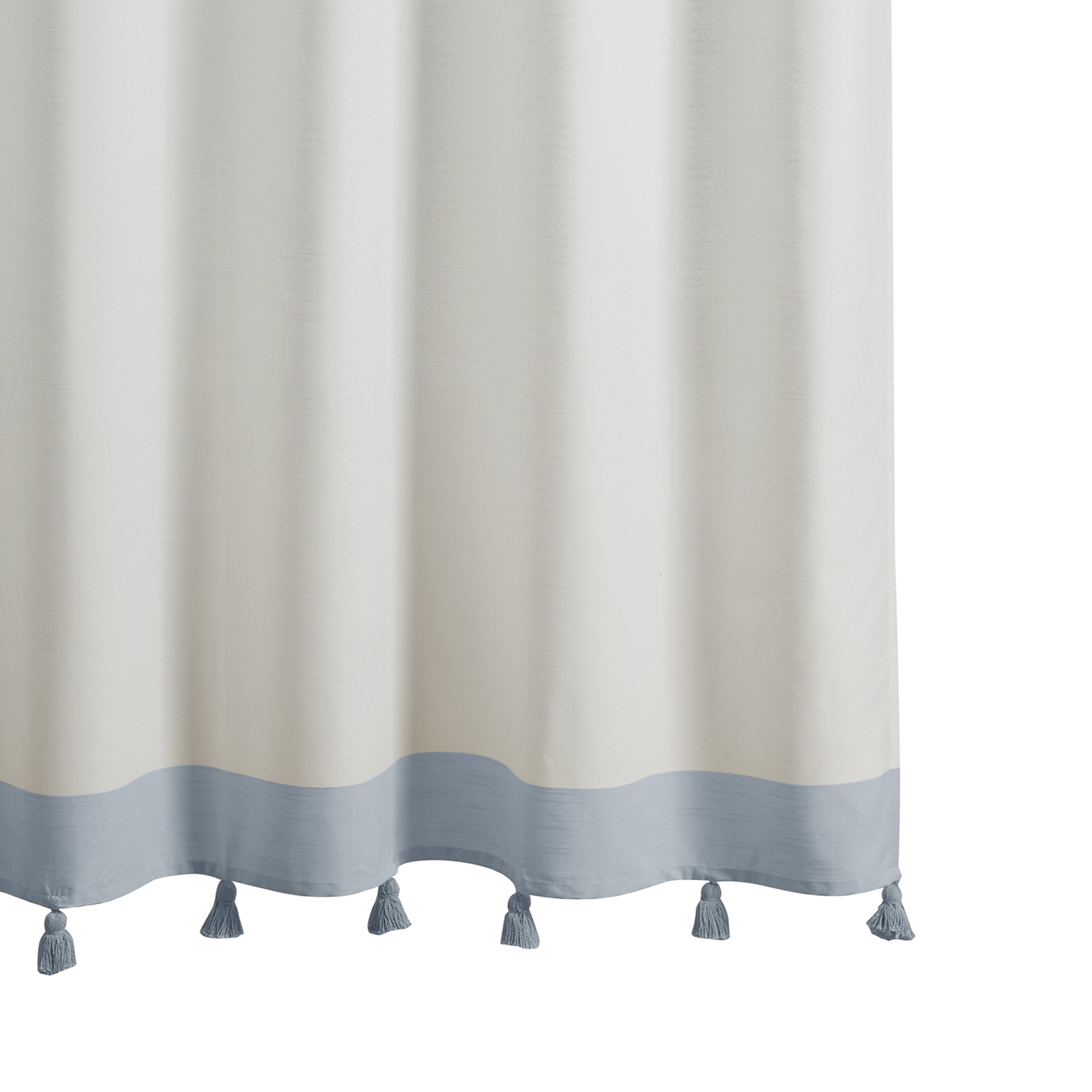 My Texas House Light Blue Tassel Fabric Shower Curtain, 72" x 72"