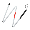 thumbnail image 1 of Folding Blind Cane Walking Stick with Red Reflective Tape for the Blind and Visually Impaired People,48 Inch Cane,1 x Folding Blind Cane Walking Stick, 1 of 6