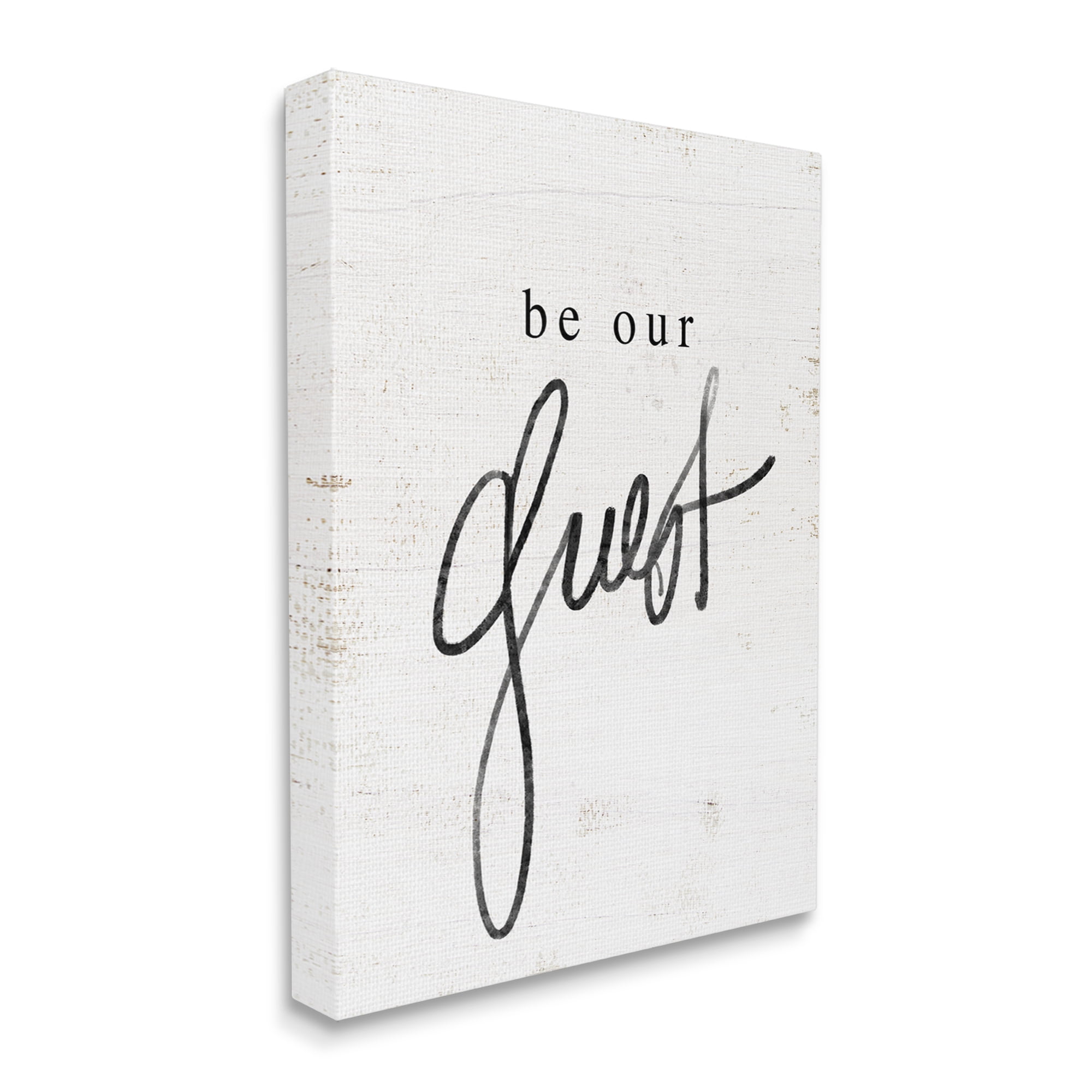 Stupell Industries Be Our Guest Phrase Inspirational Painting Gallery Wrapped Canvas Print Wall Art, 30 x 40