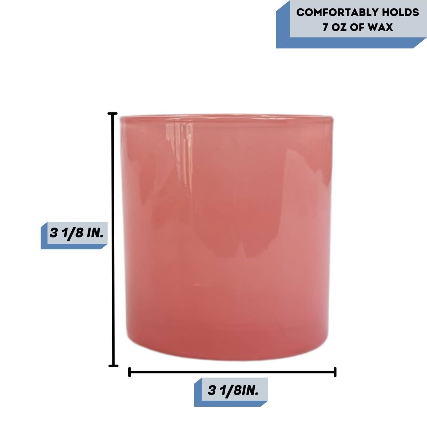 9 oz. Monticiano Ballerina Pink Empty Candle Jar candle vessels for DIY candle-making projects (Box of 12) FREE SHIPPING