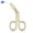 Gold, variant on N1 Stainless Steel Elbow Eyebrow Pliers Clip Scissors Tweezers Slant Tip Straight Pointed, Salon Quality. Professional Eyebrow Plucking Makeup Beauty Tools - Silver (2 Pack), New
