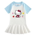 thumbnail image 4 of Nueva ropa para niños de Hello Kitty, vestido de media manga con bonitos dibujos para niñas, Falda plisada de estilo occidental dulce de algodón fino para bebés, 4 of 5