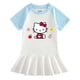 thumbnail image 4 of Nueva ropa para niños de Hello Kitty, vestido de media manga con bonitos dibujos para niñas, Falda plisada de estilo occidental dulce de algodón fino para bebés, 4 of 5