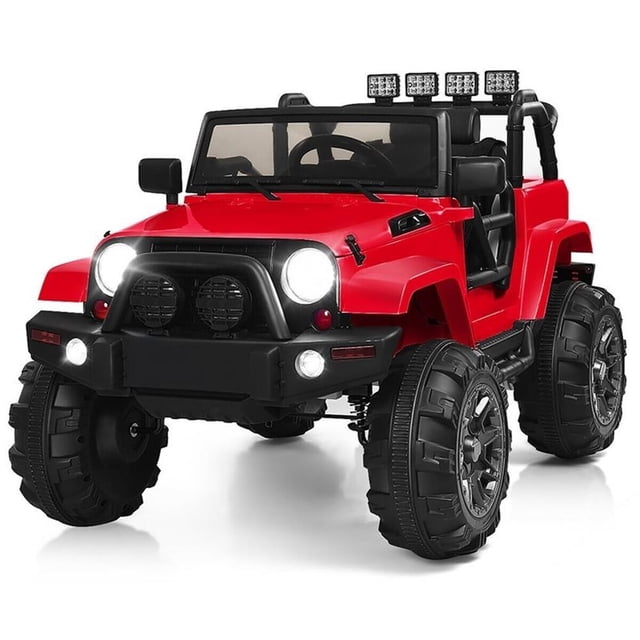 Pemberly Row 12V Kids Ride On Truck Car w/ Remote Control MP3 Music LED Lights