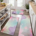 thumbnail image 2 of Soft Floral Watercolor Pattern Kitchen Rugs Sets Of 3,Kitchen Runner Rugs Non Skid Washable,Decorative Kitchen Floor Mats for Kitchen,Sink,Laundry,17"x30"+ 17"x47" + 17"x59", 2 of 6