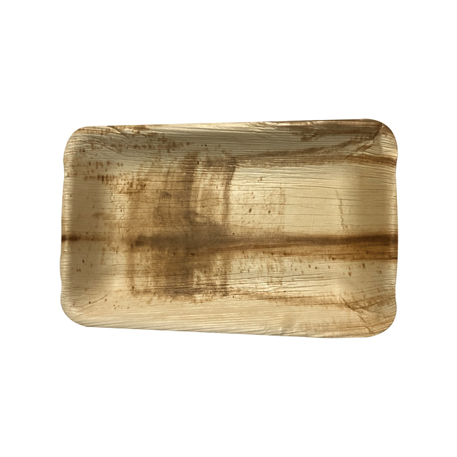 Sushi n' Dessert Plate|Bio Mart Areca Palm Leaf Plate|100% Natural Eco-friendly Re-usable Backyard Compostable Disposable Biodegradable|Produce Fruit, Chocolate, Vegetable Plate|Pack of 10, 25 or 100