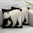 thumbnail image 3 of Heduofu Decorative Outdoor Pillow Covers  Modern Black  Throw Pillow Covers Mountain Forest Southwest Pillowcase Square Linen Cushion Cover for Bedroom Sofa Couch Home Decor White, 3 of 5