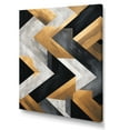 thumbnail image 2 of Designart "Geometric Tiles in Black and Gold II" Geometric Canvas Wall Art - Modern Gold Abstract Geometric Entryway Wall Art Print, 2 of 6