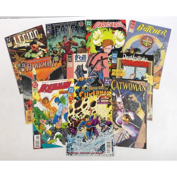DC Comics 1990s Value Bundle - 10-Pack of Comic Books - Superheroes & more!