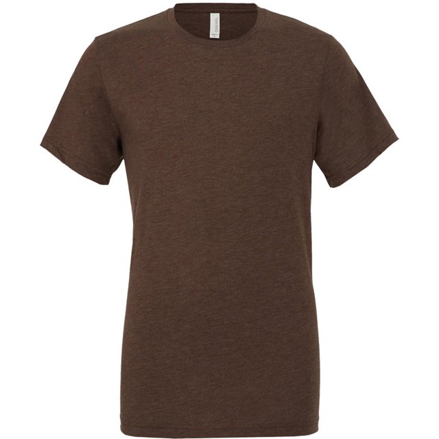 T-Shirt à Manches Courtes Col Rond Triblend pour Hommes en Toile