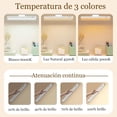 thumbnail image 3 of LED Lámpara de lectura, Luz Magnéticas Táctil Recargables Por USB de 3 Colores, Desmontable y portátil, Lámpara Escritorio, oficina, Dormitorios, control de botón, temperatura color/brillo ajustable, 3 of 9