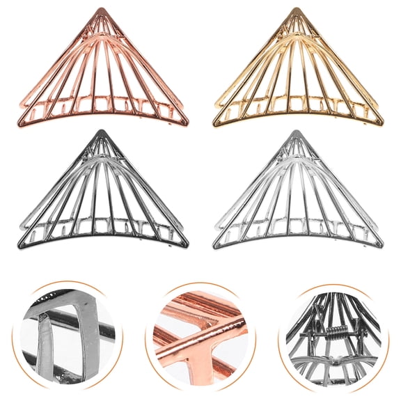 HEANUJJ 4Pcs Metal Hair Claw Clips Large Alloy Hair Clips for Women Everyday Use
