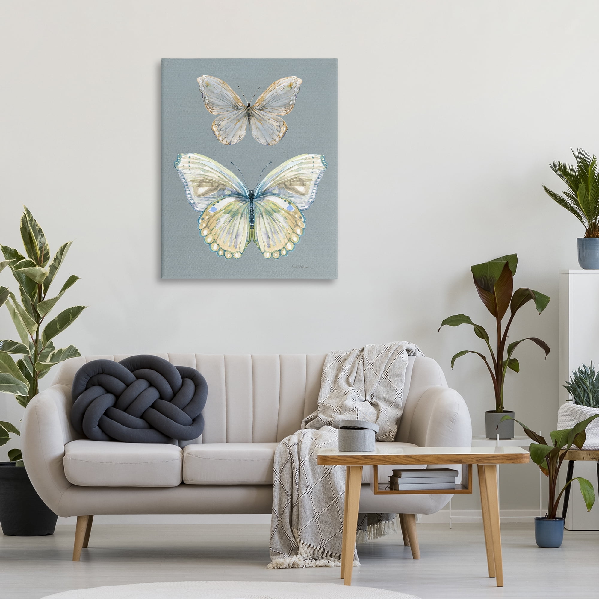 Stupell Industries Butterfly Pair Study Canvas Wall Art, design by Carol Robinson