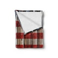thumbnail image 2 of 4th of July Soft Flannel Fleece Throw Blanket, Rustic Backdrop American Flag Design Wooden Boards Design, Cozy Plush for Indoor and Outdoor Use, 50" x 60", Vermilion Navy Blue, by Ambesonne, 2 of 5